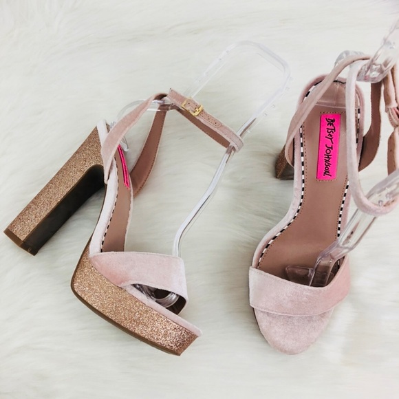 Betsey Johnson Shoes - Betsey Johnson ‘Mattie’ Velvet Glitter Platforms